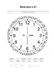 English Worksheet: Time Clock