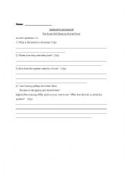 English Worksheet: The Road Not Taken- summative assessment