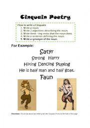 Cinquain Poetry (Satyr)