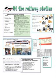 English Worksheet: AT the railway station