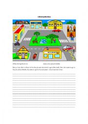 English Worksheet: Directions and locations
