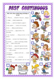 English Worksheet: PAST CONTINUOUS