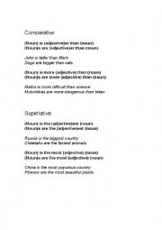 English Worksheet: Comparative Superlative