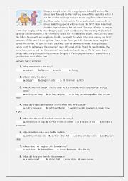 English Worksheet: Reading Comprehension for Beginner and Elementary students