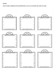 English Worksheet: Shopping bags