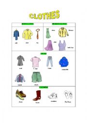 Clothes worksheet