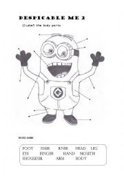 English Worksheet: DESPICABLE ME 2