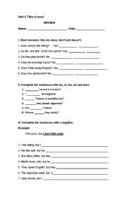 English Worksheet: handout 