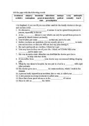 English Worksheet: health