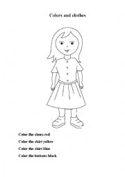 English Worksheet: Colors and clothes