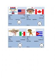 English Worksheet: country, food and time mingling part2