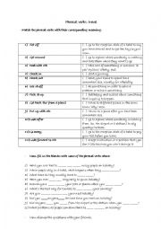 English Worksheet: Phrasal verbs- travel (face2face intermediate)