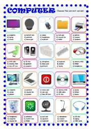 English Worksheet: Computer Multiple Choice