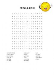 English Worksheet: wordsearch puzzle for a2 level