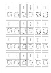 English Worksheet: Domino colores