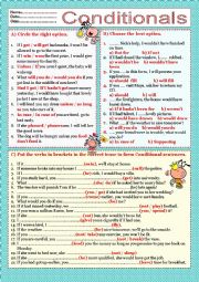 English Worksheet: Conditionals - PRACTICE