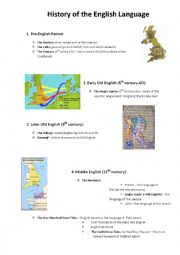 English Worksheet: History of English Language