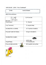 English Worksheet: Zero Conditional