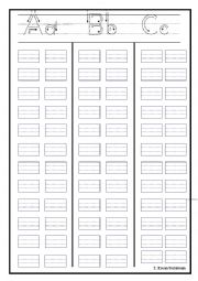 English Worksheet: alphabet writing worksheet