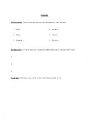 English Worksheet: Friends: General Outline