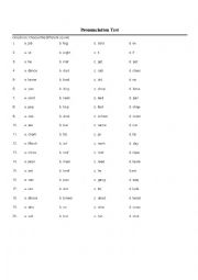 pronounciatiion test