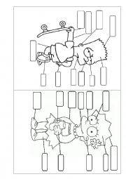 English Worksheet: Parts of the body with Bart and Lisa Simpson