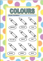 English Worksheet: Practise the colours