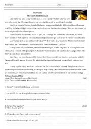 English Worksheet: test about entertainment unit