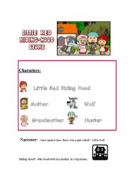 English Worksheet: Little Red Riding Hood role play