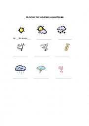 English Worksheet: weather conditions