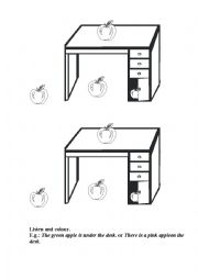 English Worksheet: prepositions of place