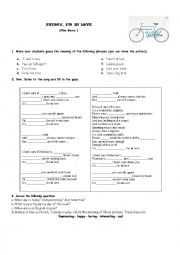 English Worksheet: Days of the week (song worksheet)