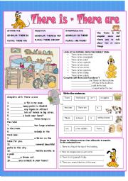 English Worksheet: There is-There are