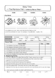 English Worksheet: Rainbow Fish 