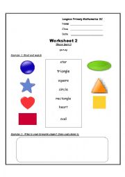 English Worksheet: Shapes worksheet