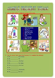 English Worksheet: Simple Present Tense