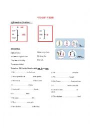 English Worksheet: verb to be affirmative