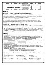 English Worksheet: 9TH YEAR EVALUATION PAPERS ( VOCABULARY)