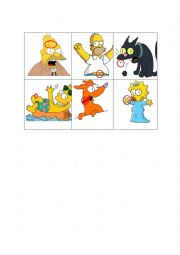 English Worksheet: Bingo body parts - The simpsons 8/8