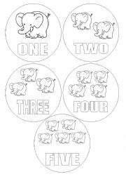 English Worksheet: TEN LITTLE ELEPHANTS