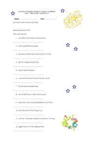 English Worksheet: MAKE UP TERM EXAM
