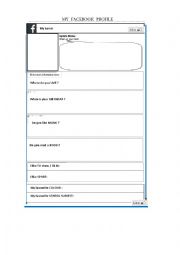 English Worksheet: fb profile