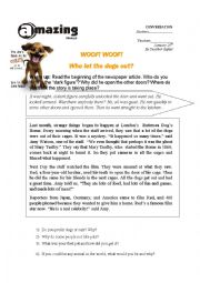 English Worksheet: Woof
