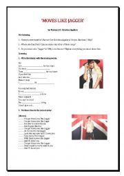 English Worksheet: Moves Like Jagger by Maroon 5 ft. Christina Aguilera