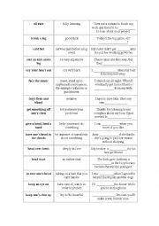 English Worksheet: Body idioms