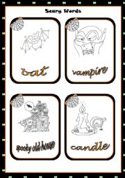 English Worksheet: Spooky Words