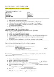 English Worksheet: David Crystal on Texting