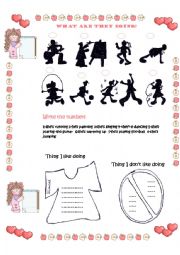 English Worksheet: What are they doing?