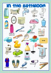 English Worksheet: Bathroom Picture Dictionary