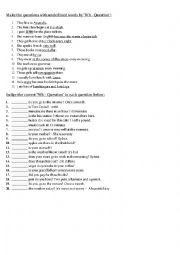 English Worksheet: Exercise for Wh - Questions